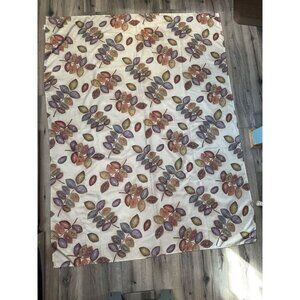 Croscill 69 x 52” Polyester Tablecloth Mosiac Leaf Leaves Pattern Multicolor